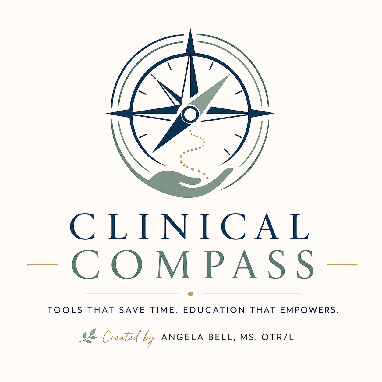 Clinical Compass logo and tagline: Tools that save time. Education that empowers.
